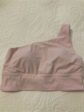 lululemon athletica One-Shoulder Light Pink Sports Bralette